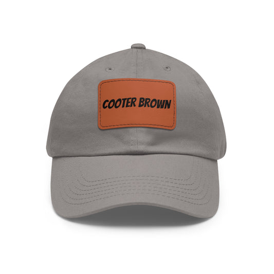 Cooter Brown Hat with Leather Patch (Rectangle)