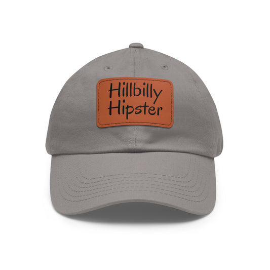Hillbilly Hipster Hat with Leather Patch (Rectangle)