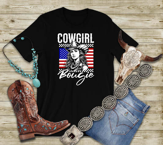 Cowgirl Bougie Flag T-Shirt