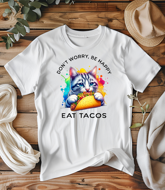 Don't Worry Be Happy Eat Tacos Unisex Softstyle T-Shirt
