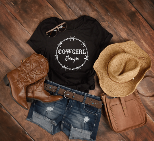 Cowgirl Bougie Barbed Wire Circle Unisex Softstyle T-Shirt
