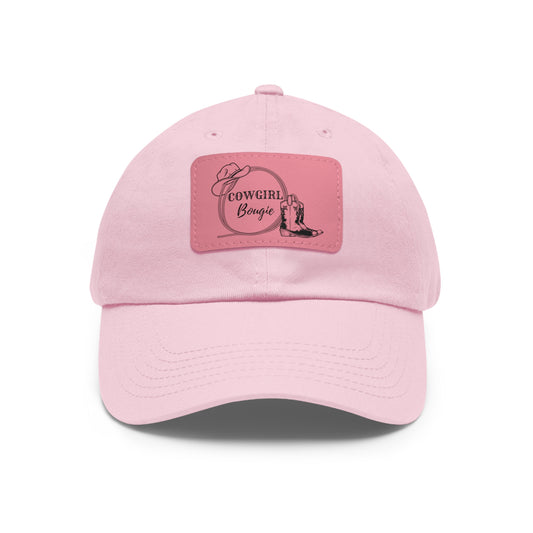 Cowgirl Bougie Hat with Leather Patch (Rectangle)