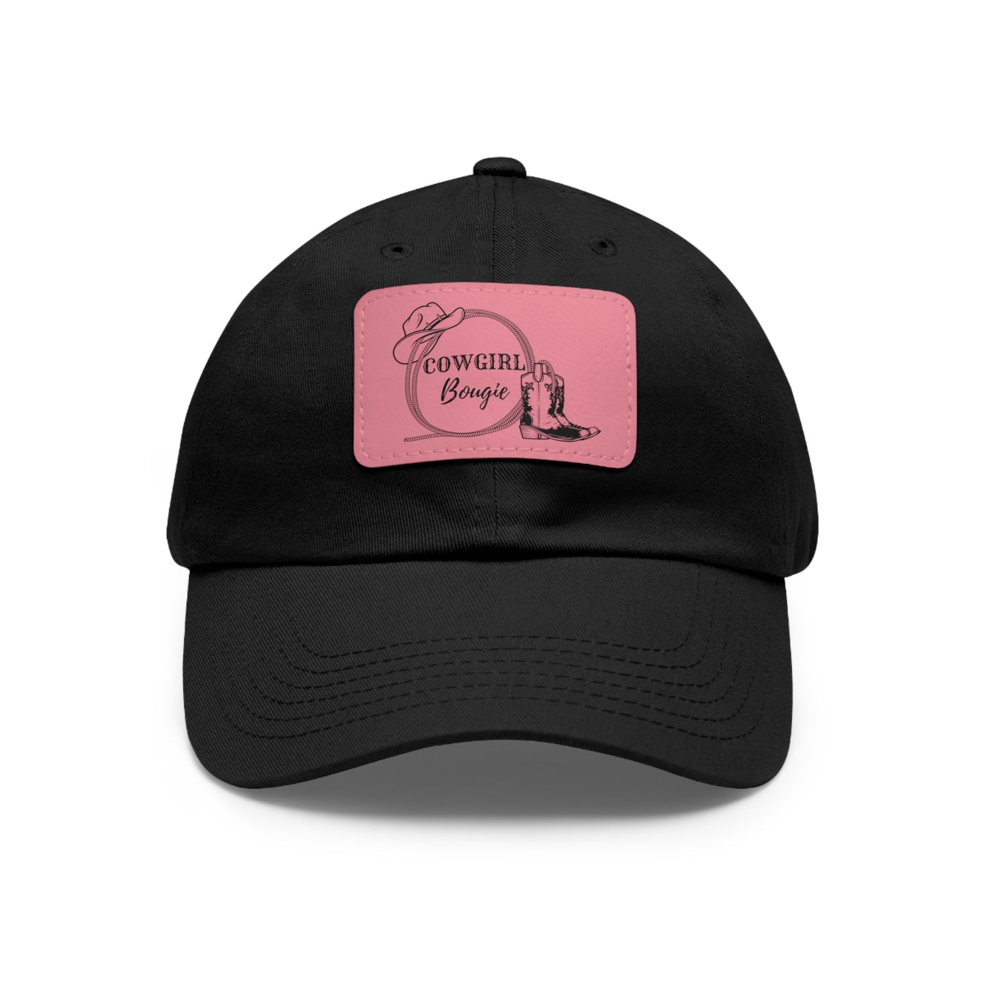 Cowgirl Bougie Hat with Leather Patch (Rectangle)