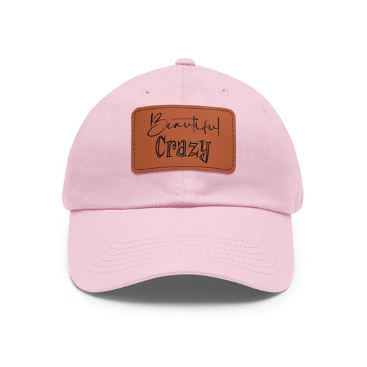 Beautiful Crazy Hat with Leather Patch (Rectangle)