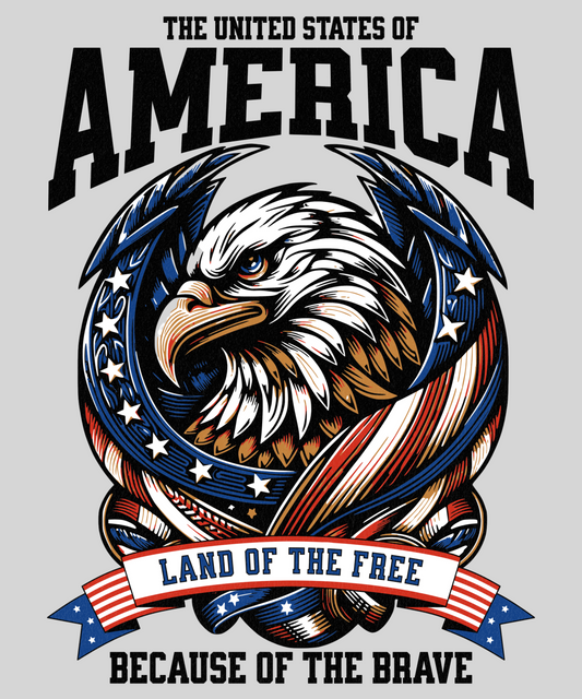 Land Of The Free Unisex Softstyle T-Shirt Black Letter