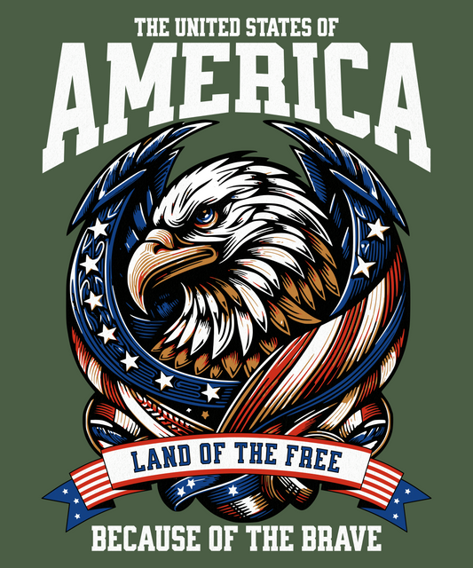 Land Of The Free Unisex Softstyle T-Shirt Black Letter