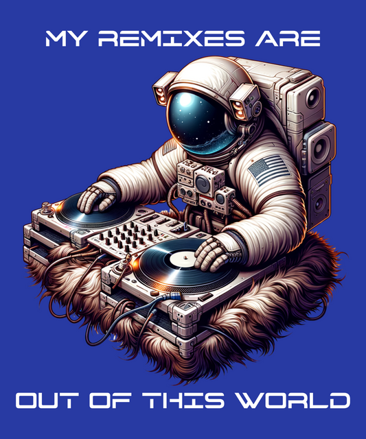 Astronaut DJ Unisex Softstyle T-Shirt White Letter