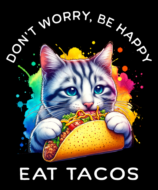 Don't Worry Be Happy Eat Tacos Unisex Softstyle T-Shirt