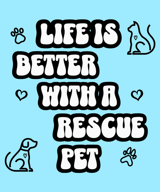 Life Is Better with a Rescue Pet Unisex Softstyle T-Shirt