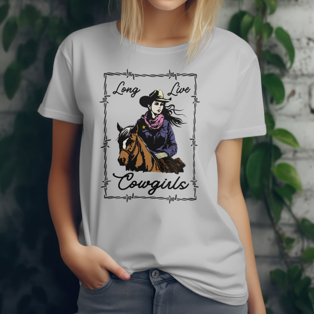 Long Live Cowgirls Barbed Wire Unisex Softstyle T-Shirt