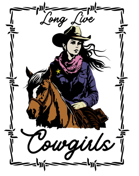 Long Live Cowgirls Barbed Wire Unisex Softstyle T-Shirt