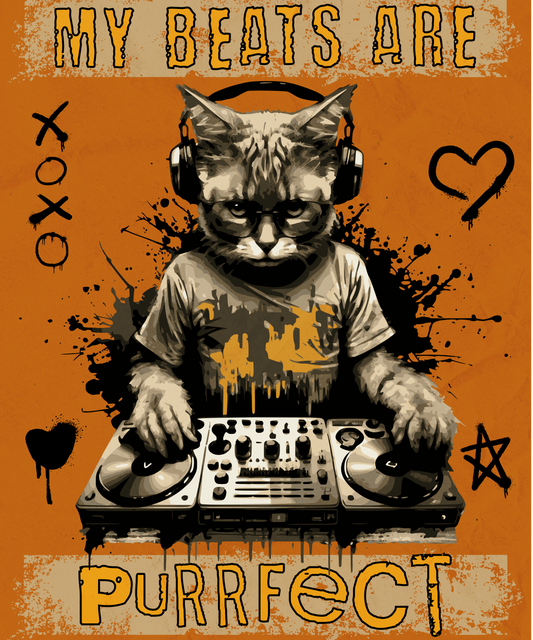 Purrfect Beats Unisex Softstyle T-Shirt