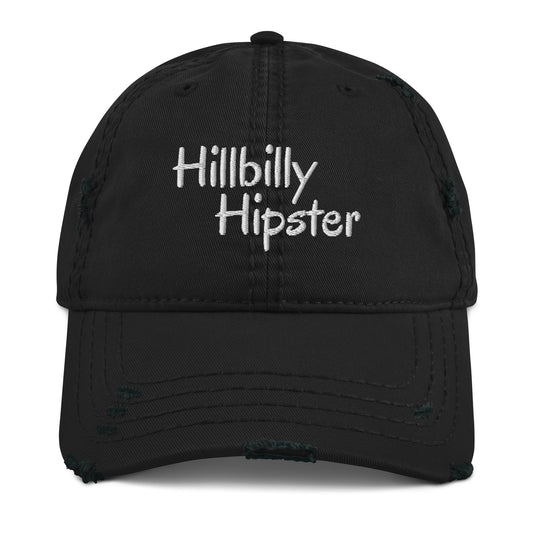 Hillbilly Hipster Distressed Dad Hat