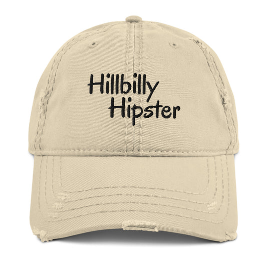 Hillbilly Hipster Distressed Dad Hat